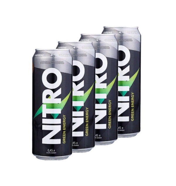 NITRO NITRO, Энергетический напиток, 4х0,45л (Green Energy)