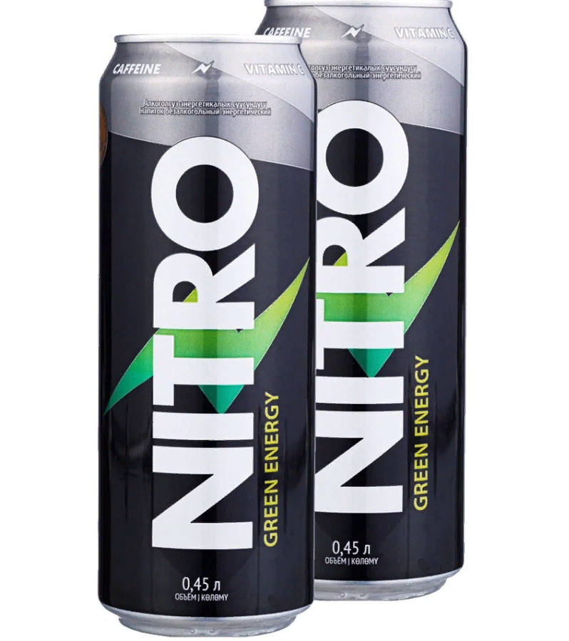 NITRO NITRO, Энергетический напиток, 2х0,45л (Green Energy)