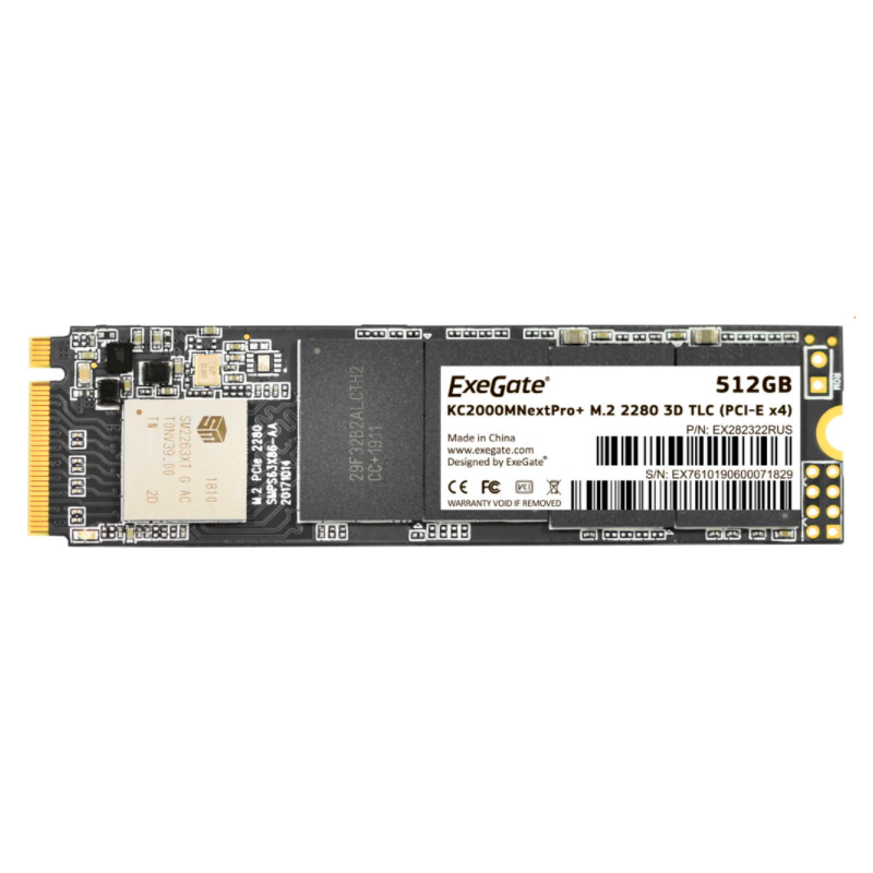 SSD накопитель ExeGate NextPro+ M.2 2280 512 ГБ (EX282322RUS)