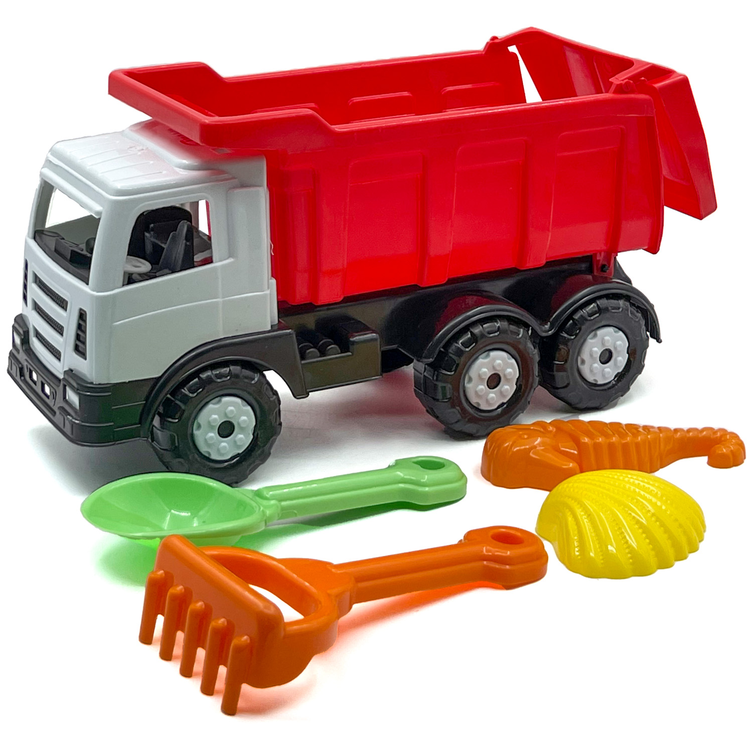 Машинка Нижегородская игрушка Камаз с песочным набором Белый ктг104