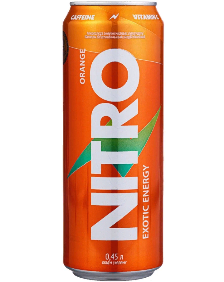 NITRO NITRO, Энергетический напиток, 0,45л (Апельсин)