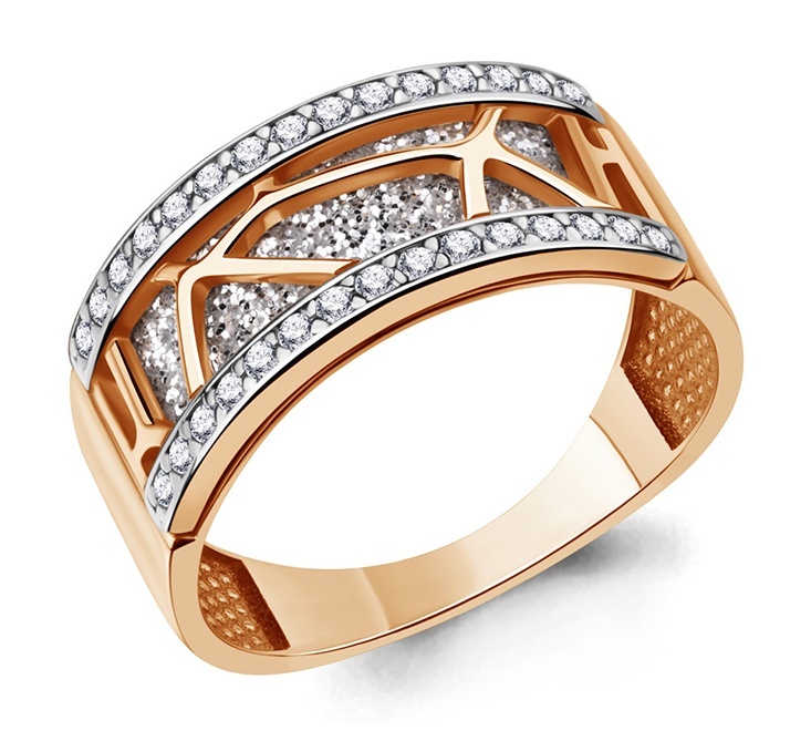 

Кольцо из серебра р. , Kari Jewelry 222477, винил/алмазная крошка/фианит, 222477