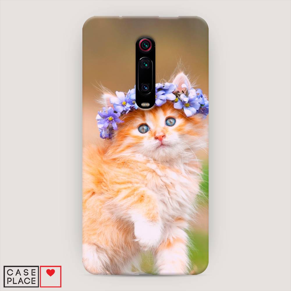 

Пластиковый чехол "Рыжий кот в венке" на Xiaomi Mi 9T Pro, 35820-1
