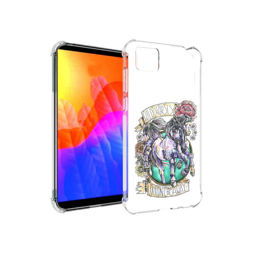 

Чехол MyPads рисунок коней в цветах для Honor 9S, Прозрачный, Tocco