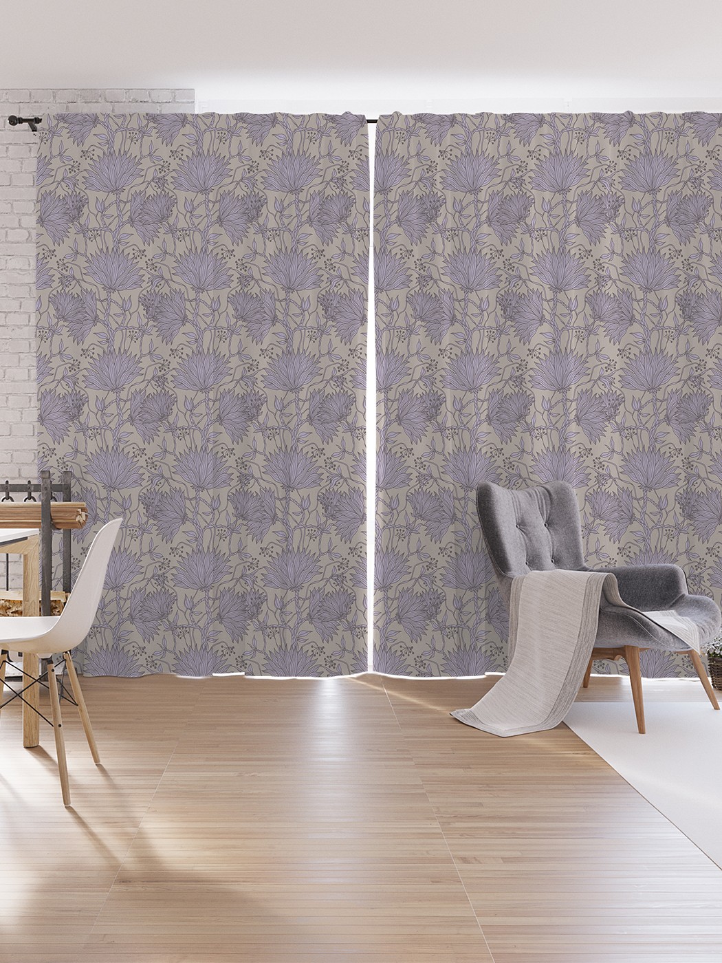 

Шторы под лён JoyArty "Полотно полевых цветов", серия Oxford DeLux, 340х265 см, Полотно полевых цветов