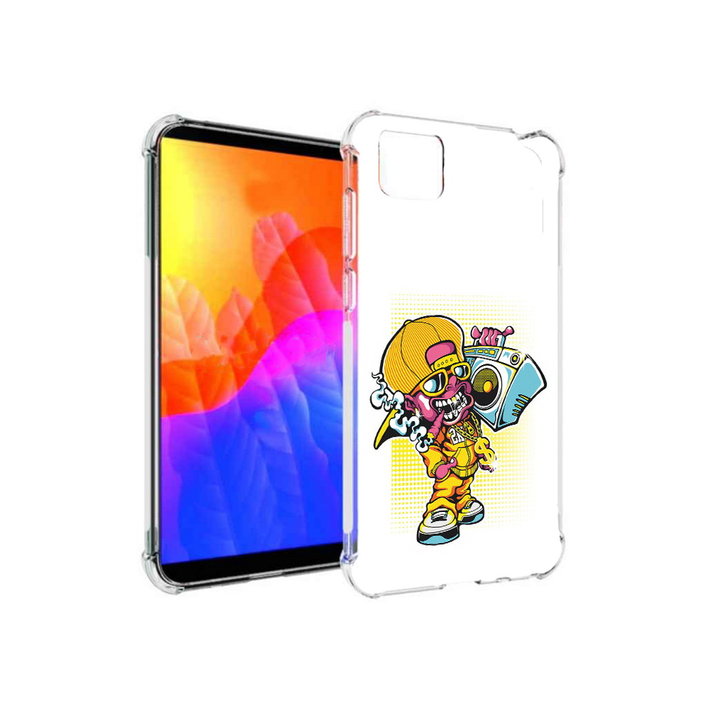 Чехол MyPads нарисованный парень с колонкой для Honor 9S