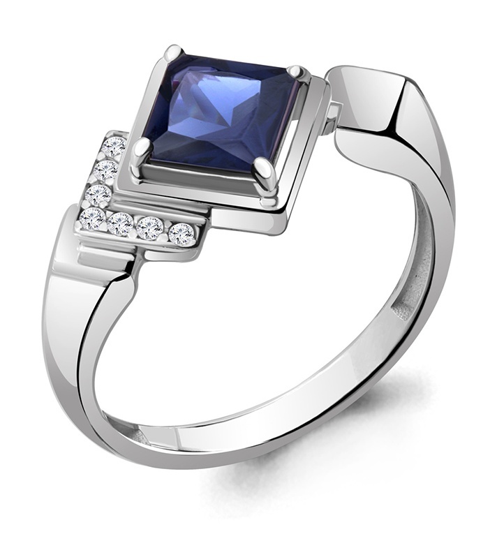 

Кольцо из серебра р. , Kari Jewelry 136302, сапфир искусственный/фианит, 136302