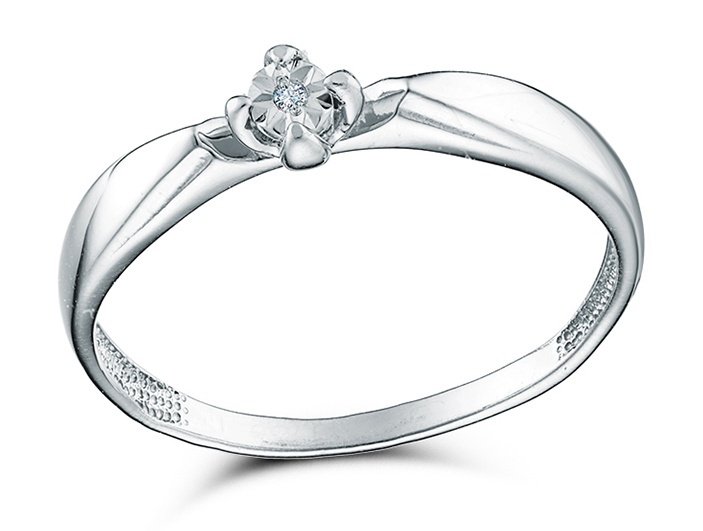 

Кольцо из серебра р. , Kari Jewelry 127144, бриллиант, 127144