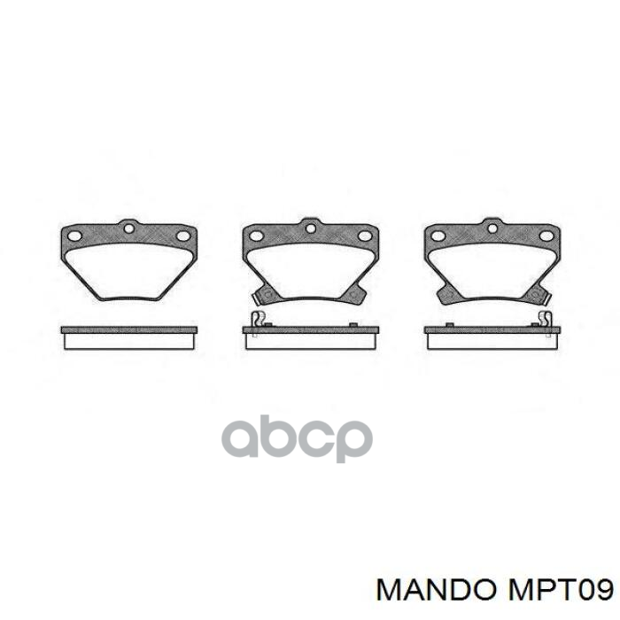 

Тормозные колодки Mando задние MPT09