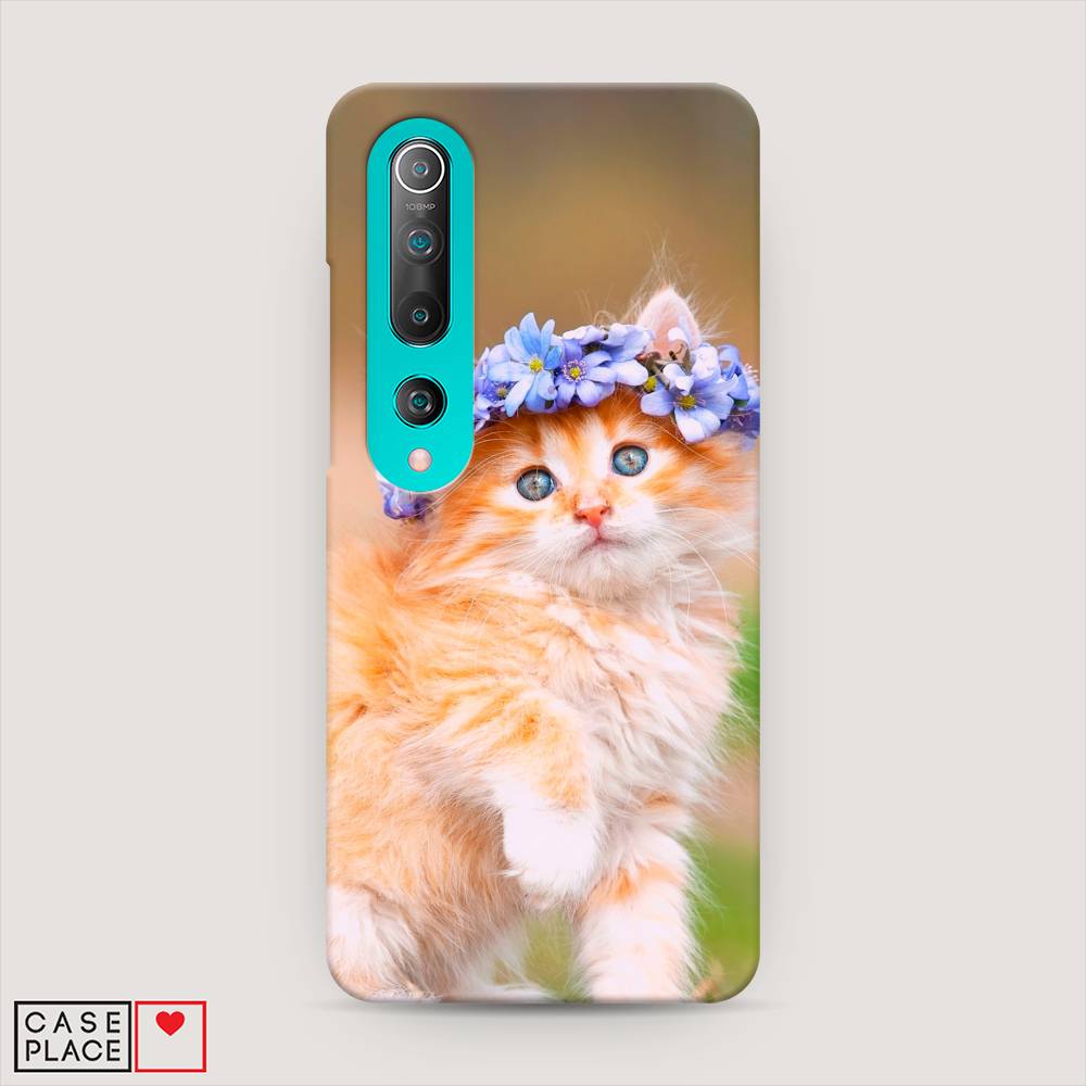 

Пластиковый чехол "Рыжий кот в венке" на Xiaomi Mi 10, 37520-1