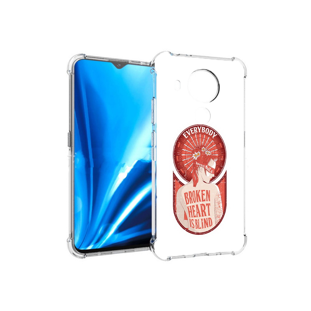 

Чехол MyPads Tocco для Nokia 5.4 девушка разбитое сердце (PT156621.100.310), Прозрачный, Tocco