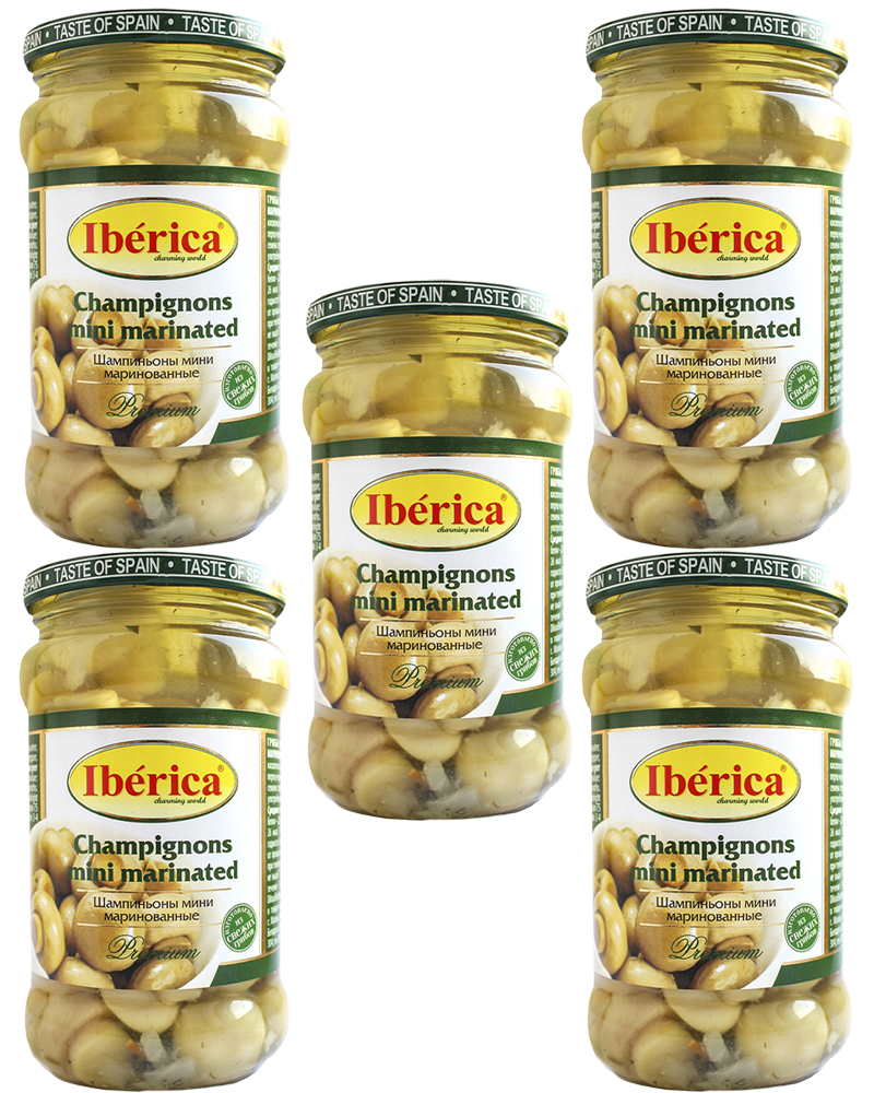 

Шампиньоны Iberica Мини Маринованные 370 мл - 5 шт