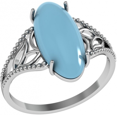 

Кольцо из серебра с аквамарином р. 17,5 ПРИВОЛЖСКИЙ ЮВЕЛИР 261328-AQ, 261328-AQ