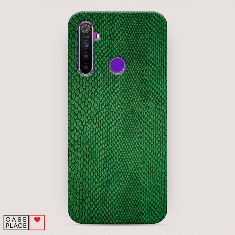 

Пластиковый чехол "Изумрудная змея" на Realme 5, 251520-2