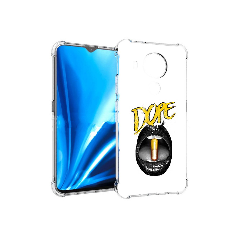 

Чехол MyPads Tocco для Nokia 5.4 губы (PT156621.100.303), Прозрачный, Tocco