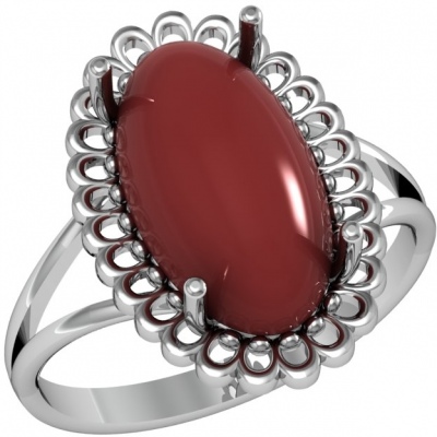 

Кольцо из серебра с сердоликом р. 18,5 ПРИВОЛЖСКИЙ ЮВЕЛИР 261519-SR, 261519-SR