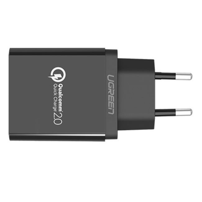 Зарядное устройство с кабелем UGREEN CD122 QC 18W Fast Charger Cable Suit черный