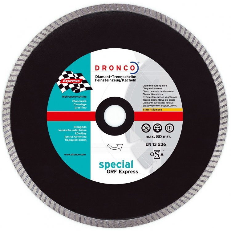Алмазный диск Special Express GRF 180x2,3x25,4 Dronco, арт. 4180517 диск пильный твердосплавный special 305х3025 4мм 60 зубов по дереву дсп поперечн пил