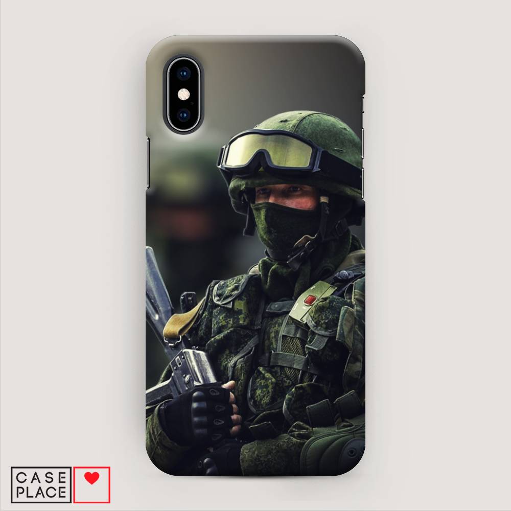 

Пластиковый чехол "Солдат" на Apple iPhone X (10), 11020-4