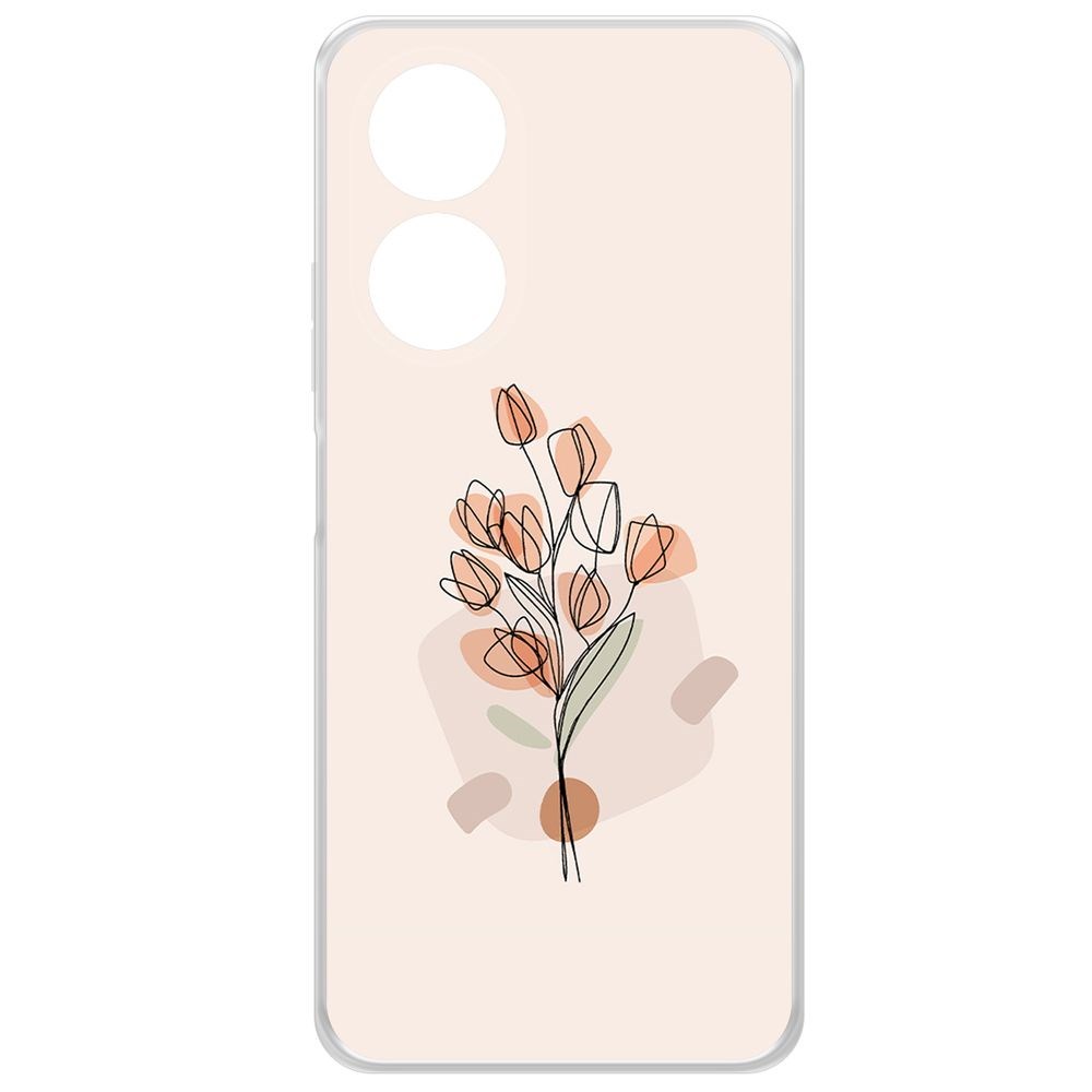 

Чехол-накладка Krutoff Clear Case Букет тюльпанов для Oppo A58 4G, Прозрачный
