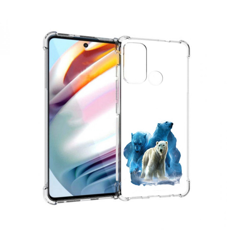 

Чехол MyPads Tocco для Motorola Moto G60 полярный медведь (PT227068.360.549), Прозрачный, Tocco