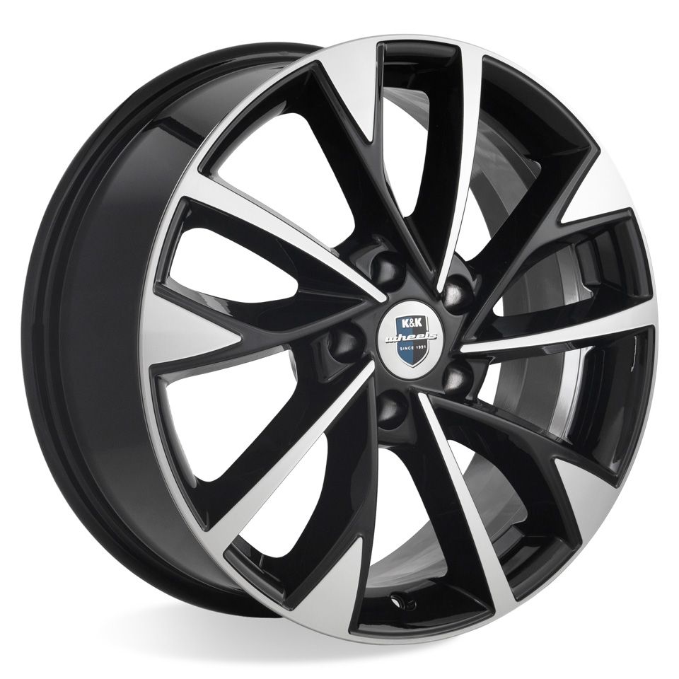 

Диск K&K Роквуд (КС900) 7x17 ET45 5x114.3 D60.1 алмаз черный, арт. 77086, Черный;серебристый, Роквуд (КС900)