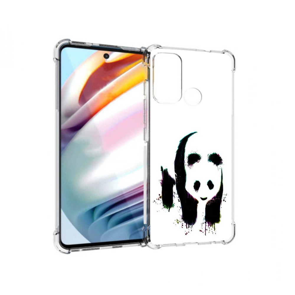 

Чехол MyPads Tocco для Motorola Moto G60 панда в акварели (PT227068.360.532), Прозрачный, Tocco