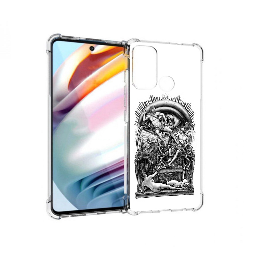 

Чехол MyPads Tocco для Motorola Moto G60 оракул черно белый (PT227068.360.528), Прозрачный, Tocco