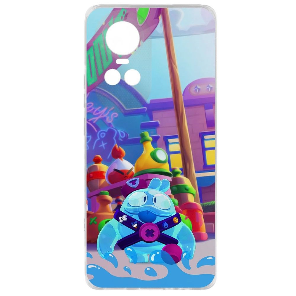 

Чехол-накладка Krutoff Clear Case Brawl Stars-Скуик для Oppo Reno10 Pro 5G, Прозрачный