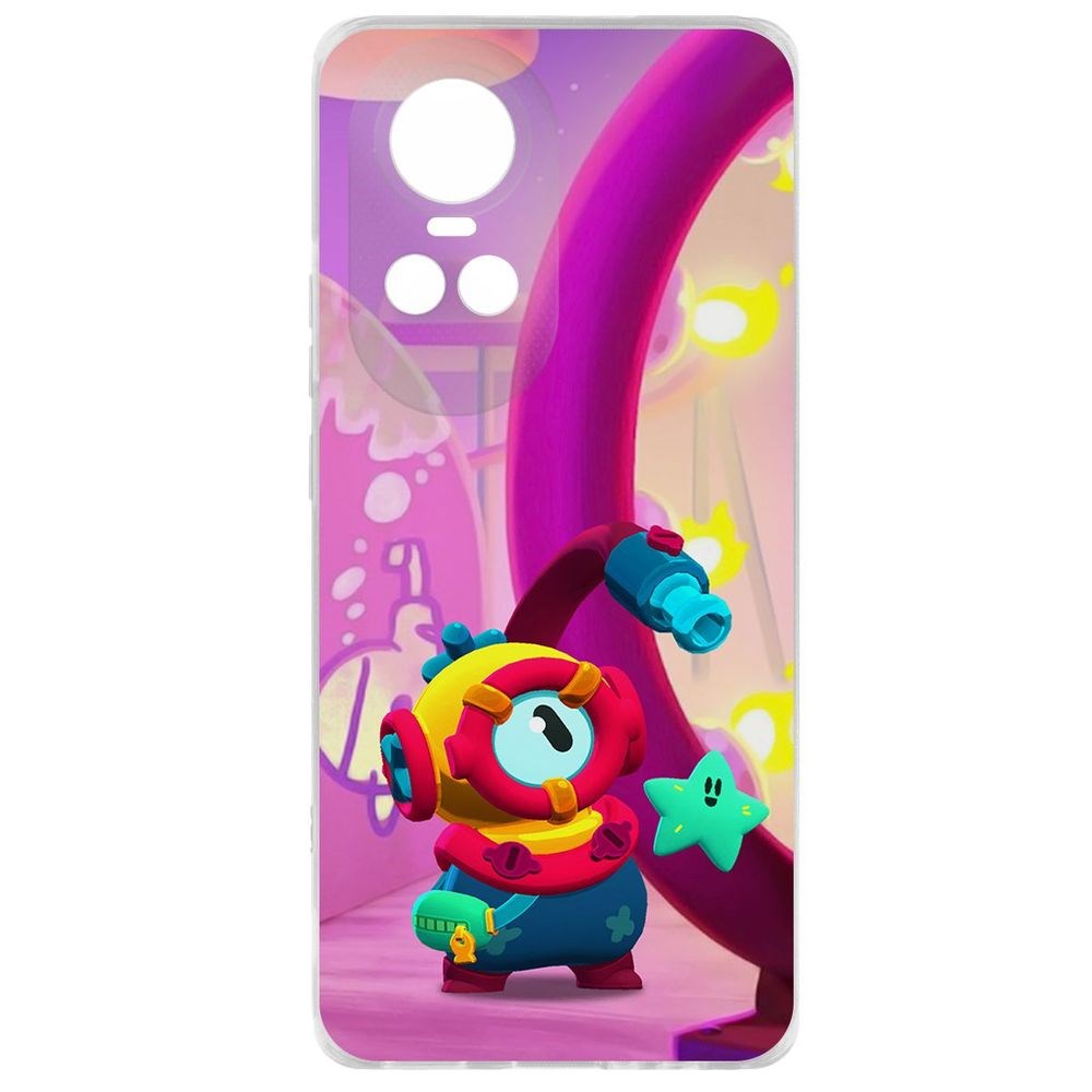 

Чехол-накладка Krutoff Clear Case Brawl Stars-Отис для Oppo Reno10 Pro 5G, Прозрачный