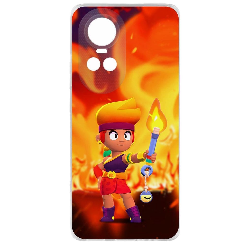 

Чехол-накладка Krutoff Clear Case Brawl Stars-Амбер для Oppo Reno10 Pro 5G, Прозрачный