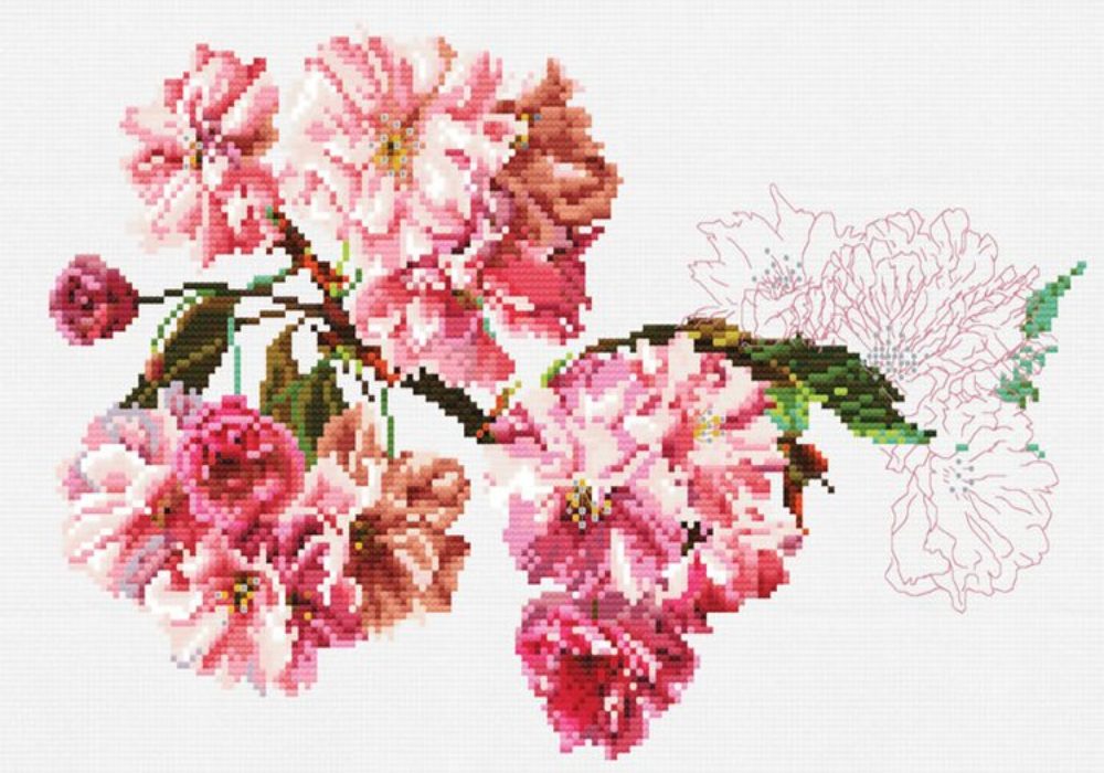 

Вышивка крестом Белоснежка Цветущая магнолия, 40x29 см, Цветущая магнолия