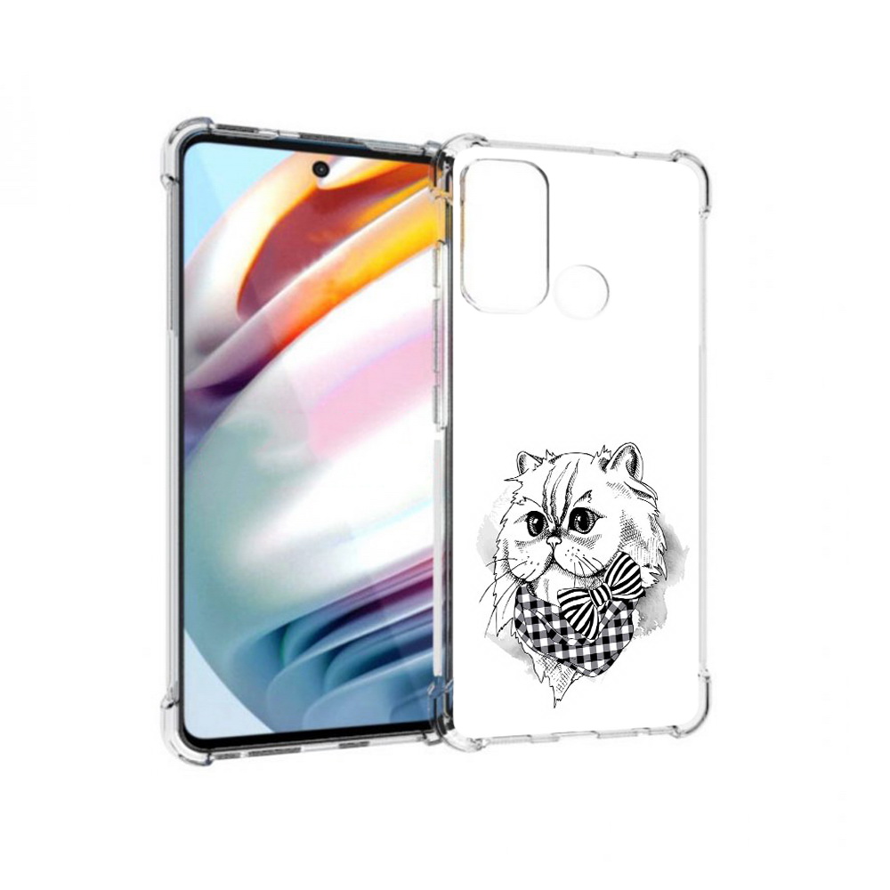 

Чехол MyPads Tocco для Motorola Moto G60 нарисованная красивая кошечка (PT227068.360.503), Прозрачный, Tocco