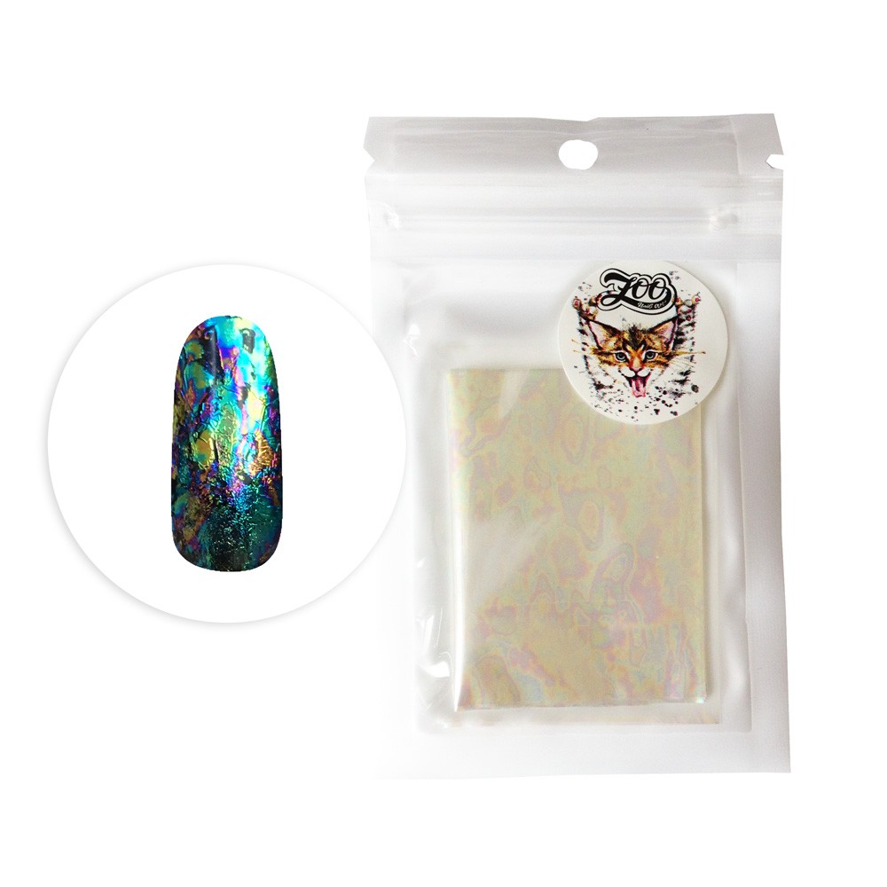 Фольга переводная Северное сияние 1165 Zoo Nail Art 450 см 70₽