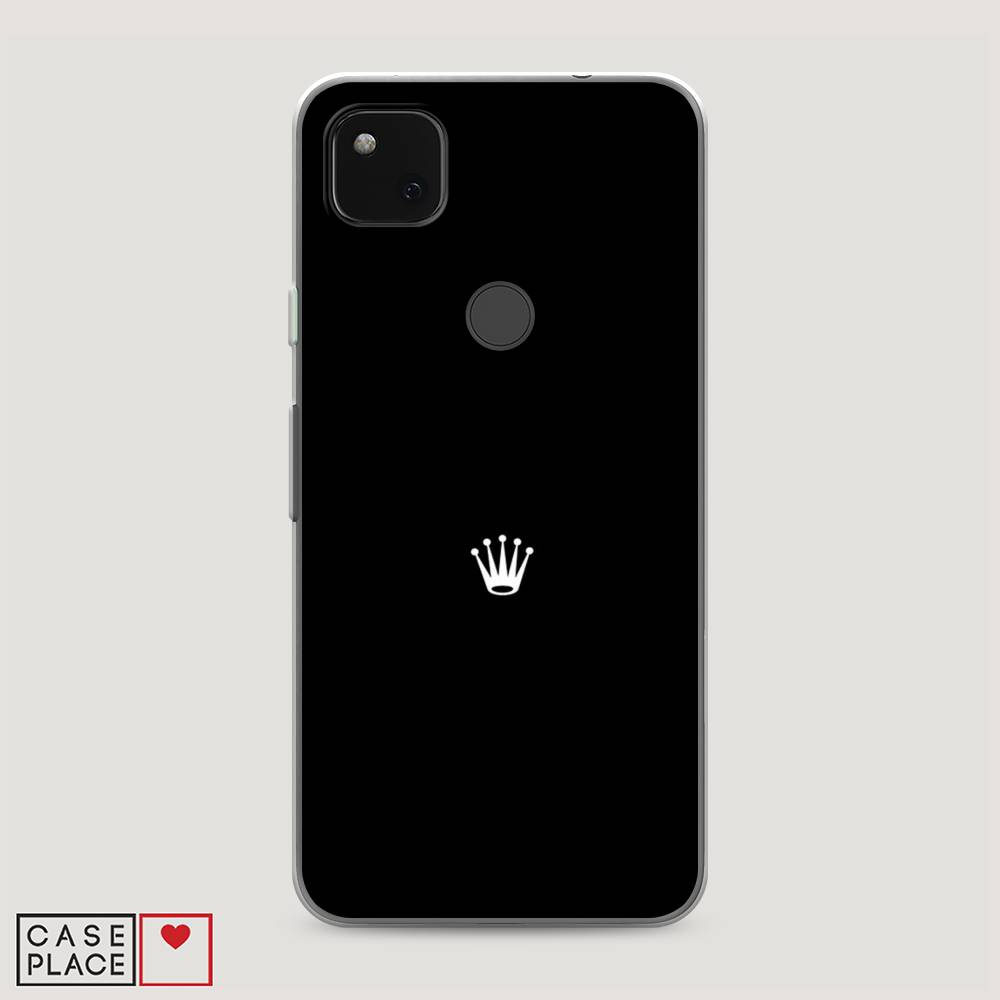 фото Чехол awog "белая корона на черном фоне" для google pixel 4a