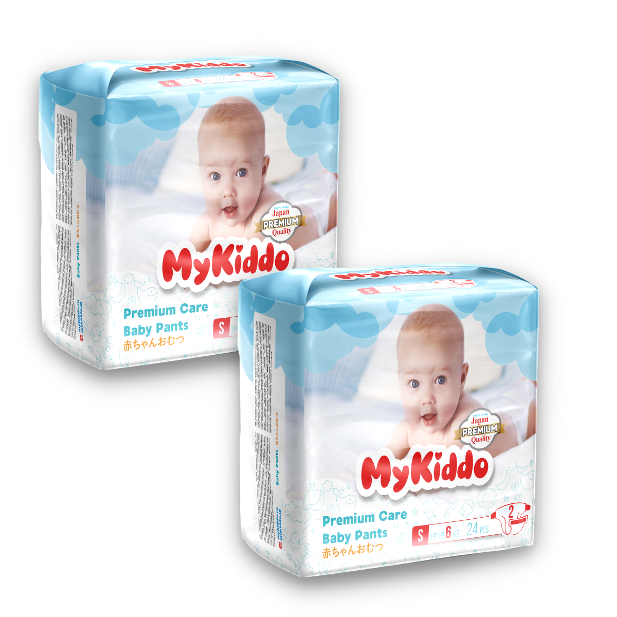 

Подгузники на липучках для детей MyKiddo Premium S (0-6 кг) 48 шт. 2 уп. x 24 шт.