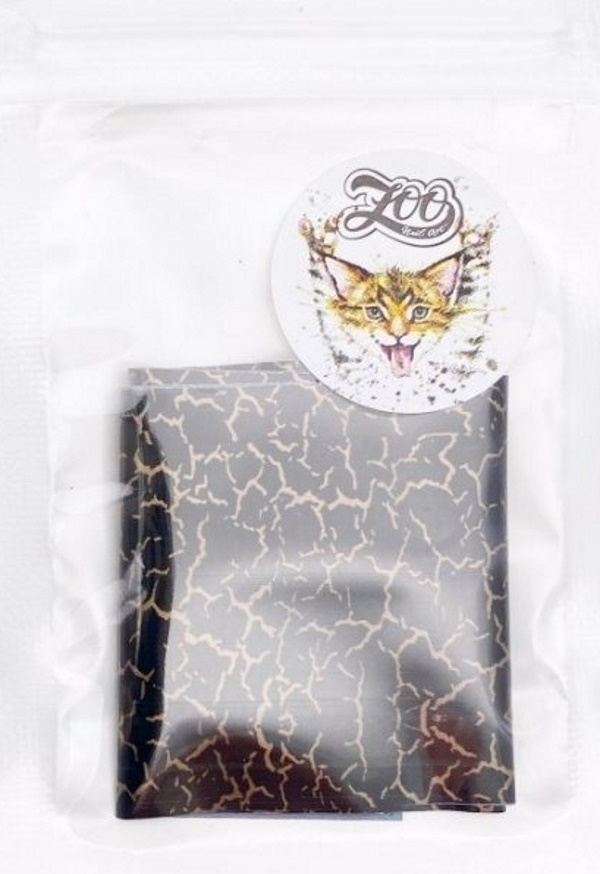 

Фольга переводная Кракелюр №1593 Zoo Nail Art, 4*50 см, Черный