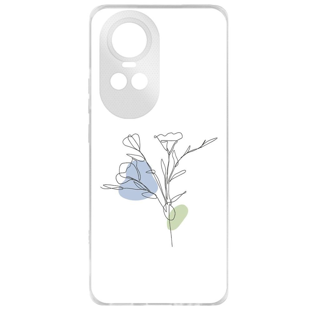 

Чехол-накладка Krutoff Clear Case Эустома для Oppo Reno10 5G, Прозрачный