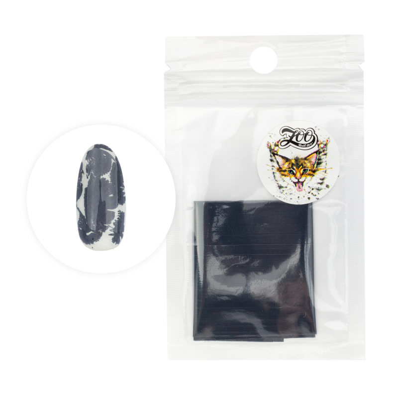 

Фольга переводная Zoo Nail Art №1428 матовая графит, 4*50 см, Серый