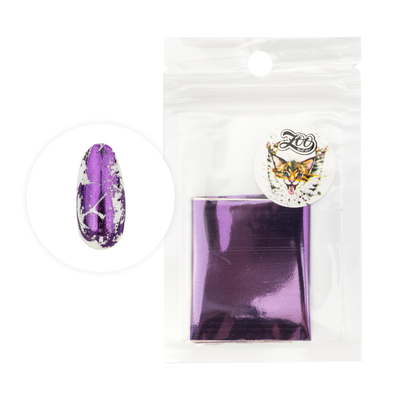 

Фольга переводная Zoo Nail Art №1425 глянцевая фиолетовая, 4*50 см, Фиолетовый