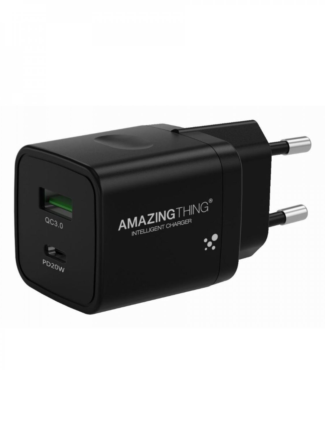 

Сетевой адаптер 1USB 3A+Type-C 3A Amazingthing Speed Pro Quick Charger 20W Black, Speed Pro