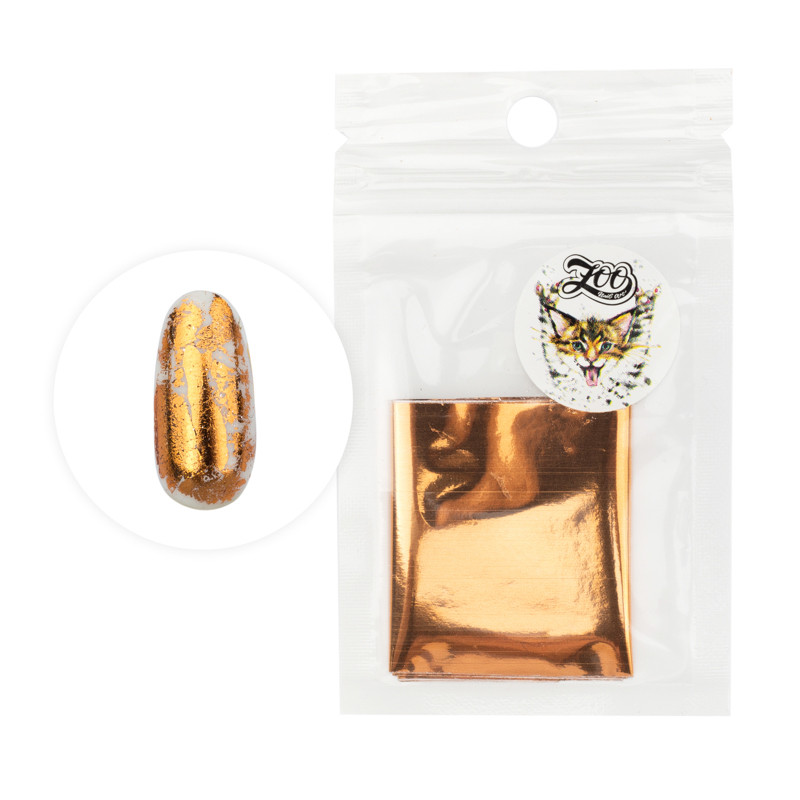 

Фольга переводная Zoo Nail Art №1417 глянцевая медь, 4*50 см, Коричневый
