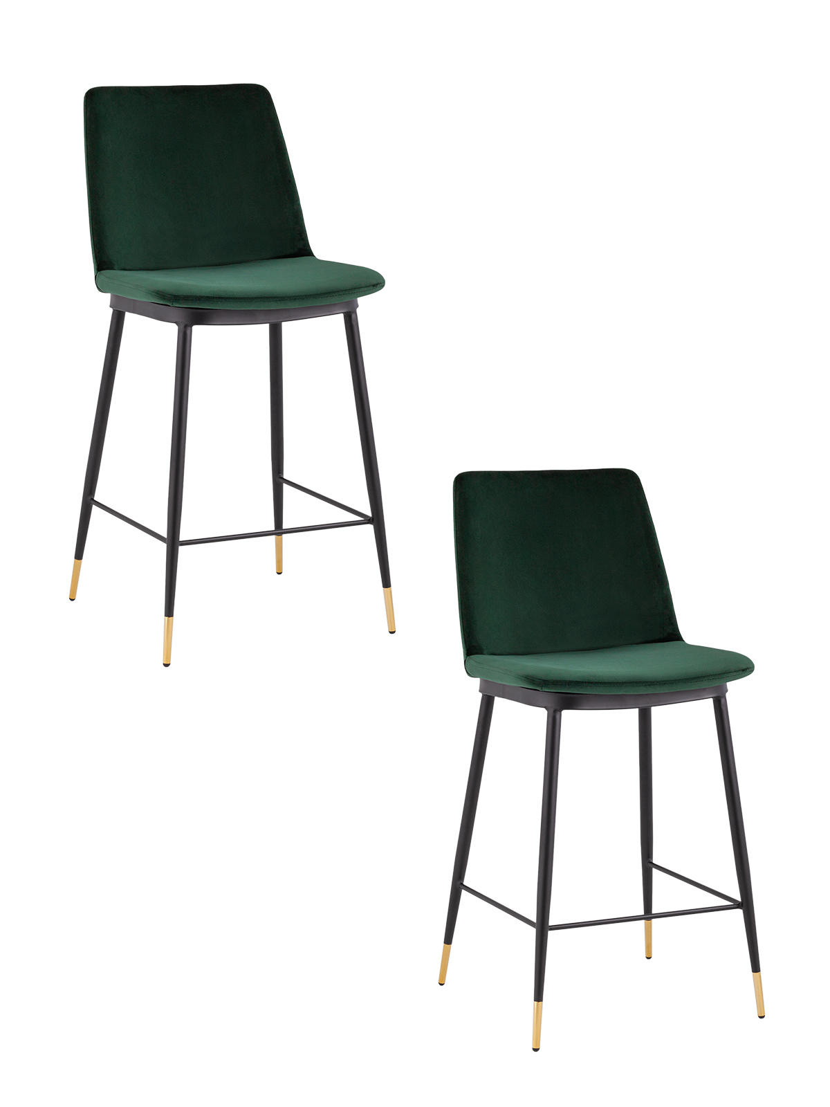 фото Стул полубарный мелисса, велюр зеленый (комплект 2 стула) stool group