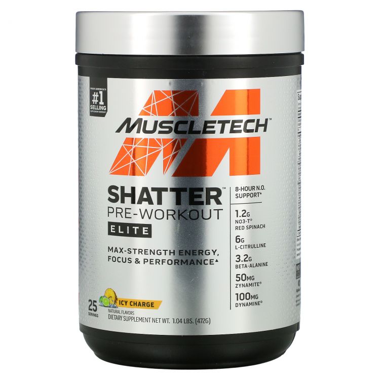 MuscleTech MuscleTech, Shatter PRE-Workout ELITE, 25servings (Icy Charge)