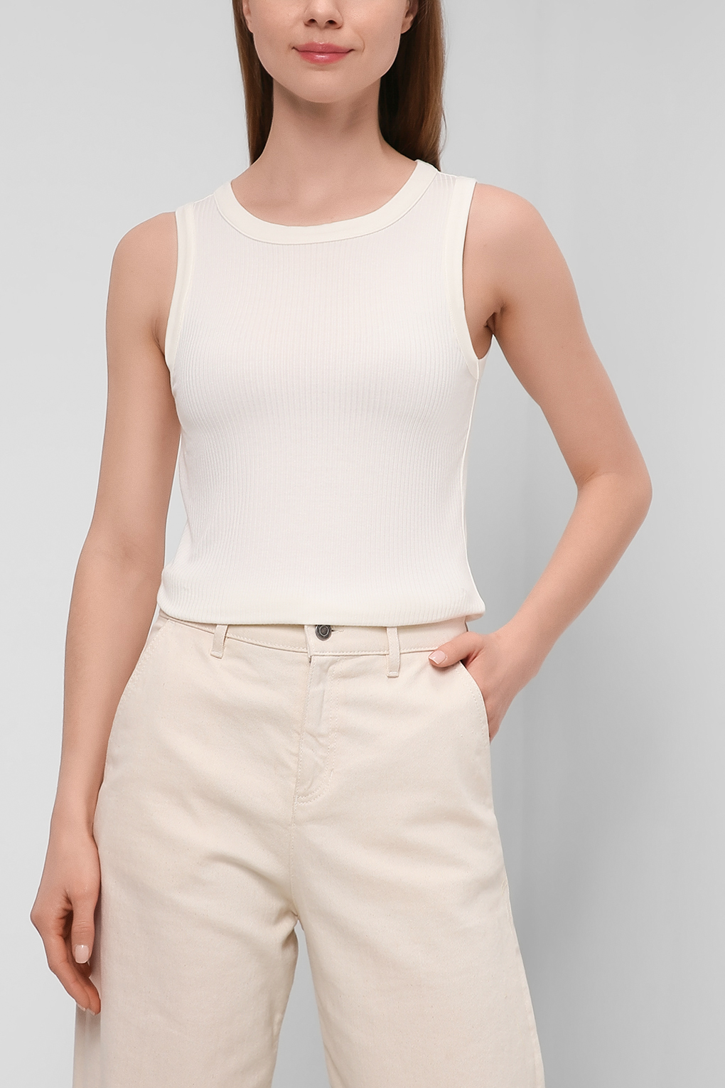 

Топ женский Esprit Casual 992EE1K311 белый L, 992EE1K311