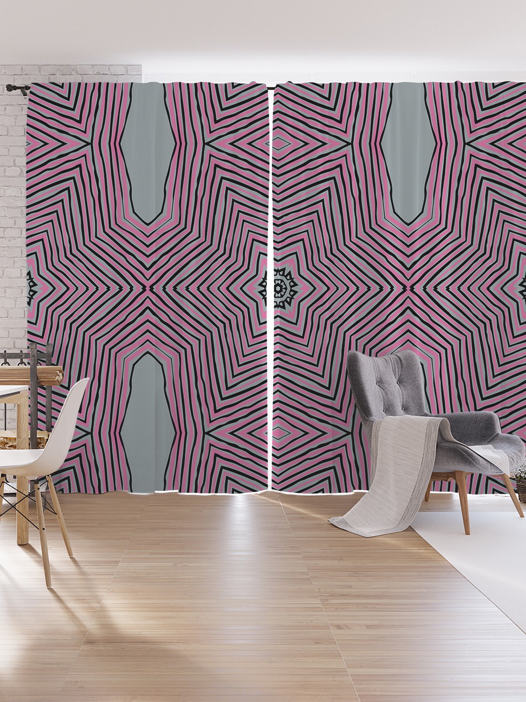 

Шторы под лён JoyArty "Психоделическая геометрия", серия Oxford DeLux, 340х265 см, Психоделическая геометрия