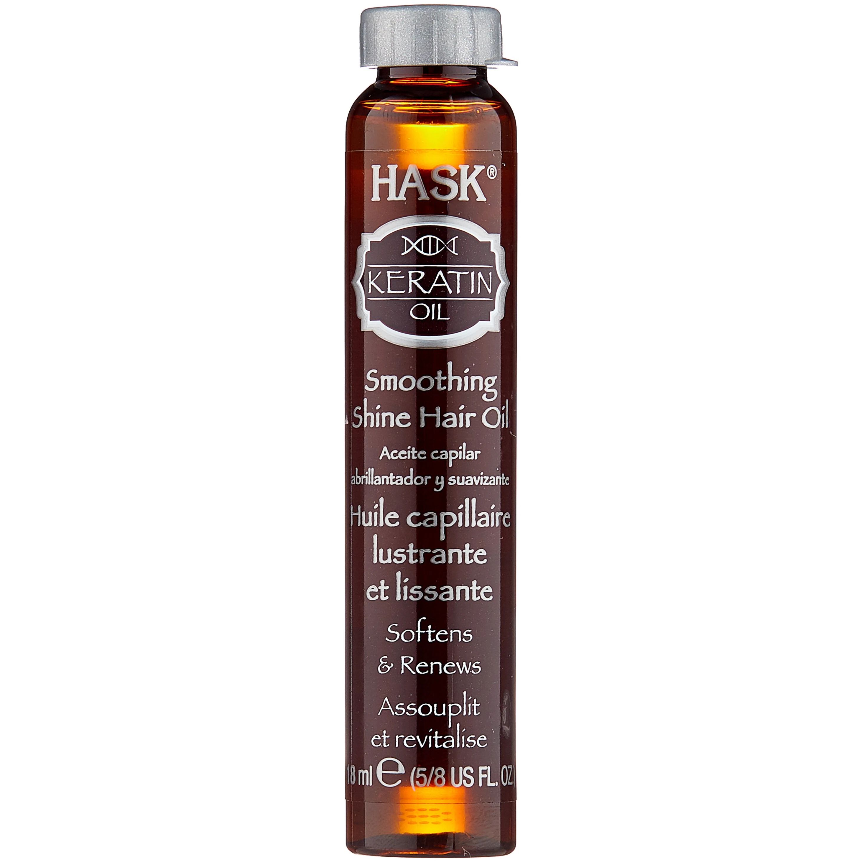Масло для волос HASK Keratin Protein Smoothing Shine Oil Vial с протеином 18 мл