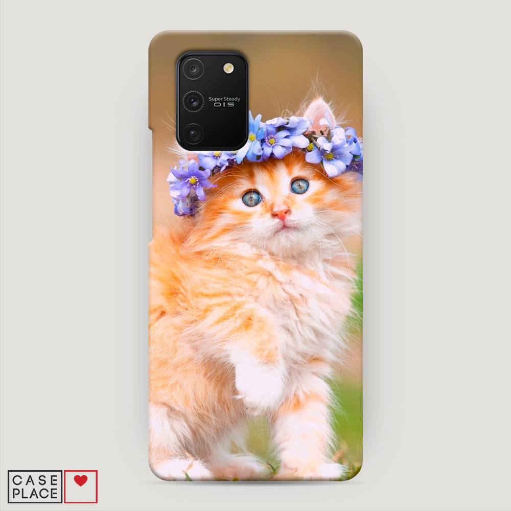 

Пластиковый чехол "Рыжий кот в венке" на Samsung Galaxy S10 Lite, 210020-1