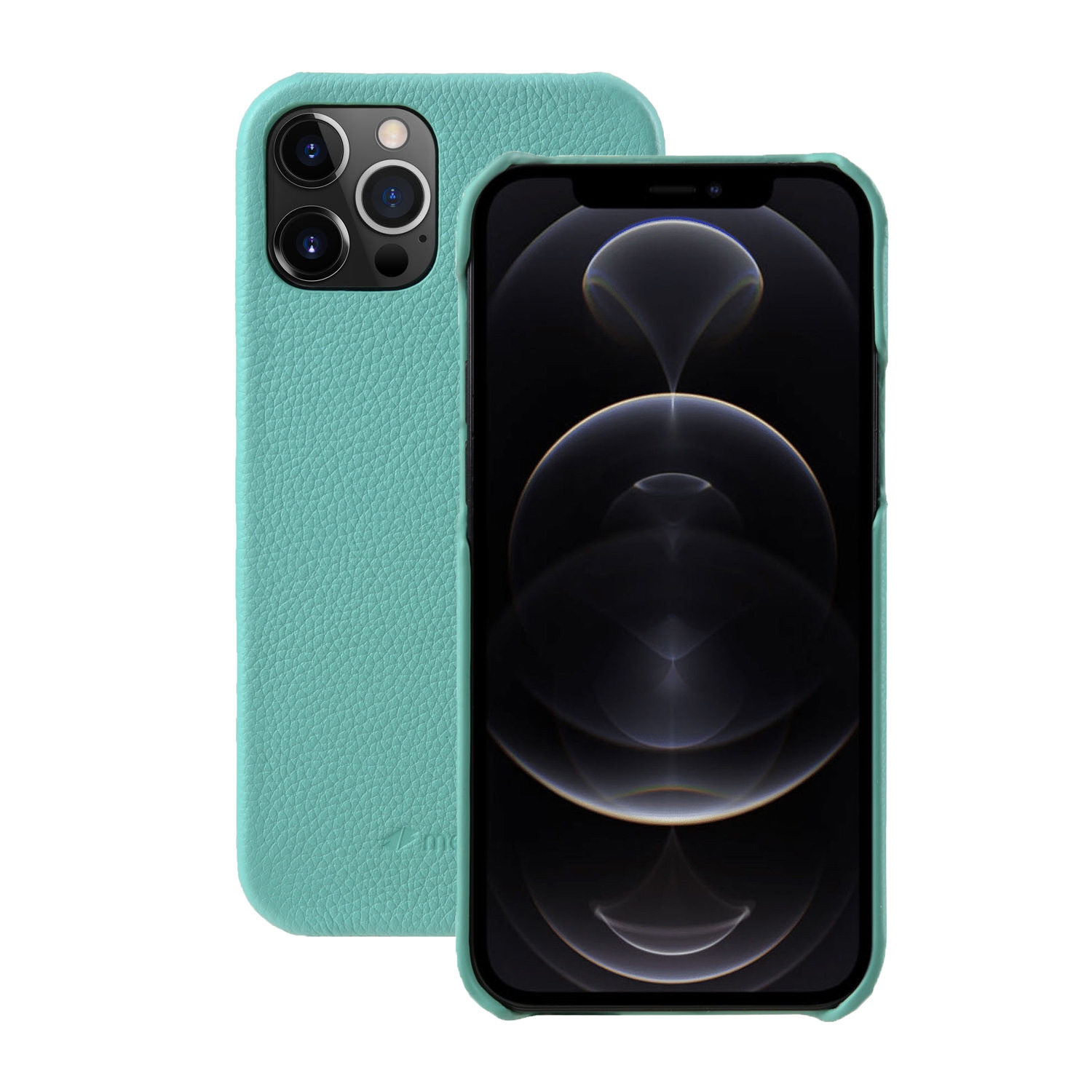 фото Чехол накладка melkco для apple iphone 12 pro max - snap cover, кожаный, тиффани