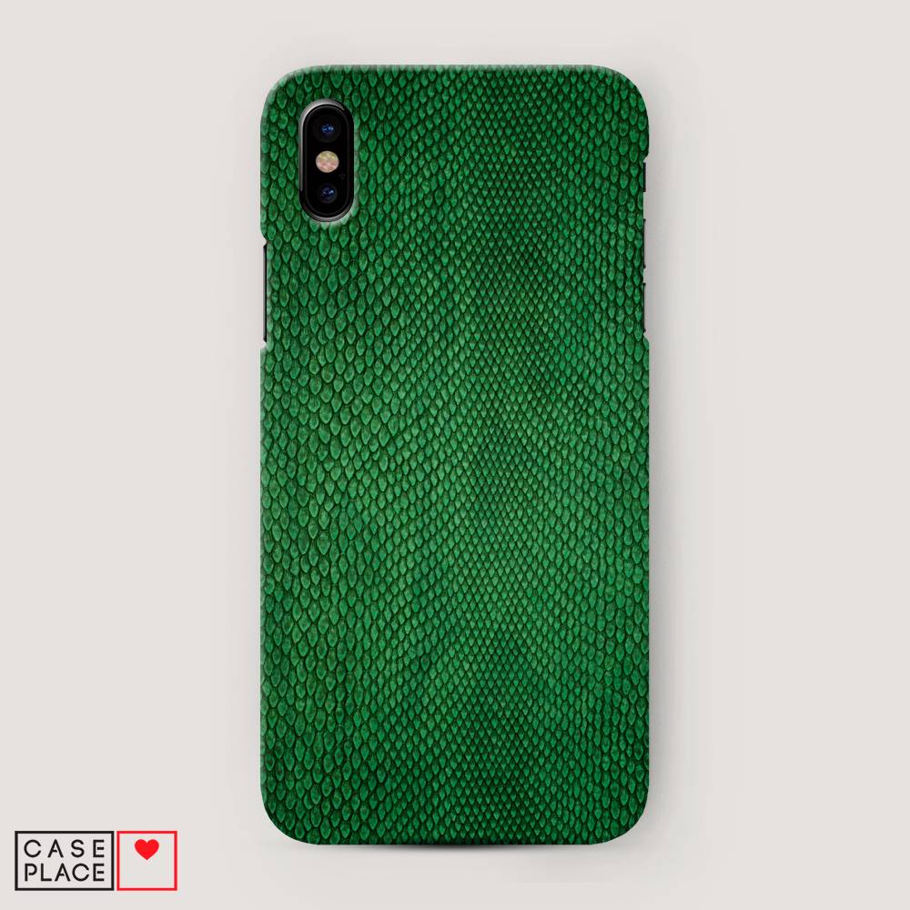 

Пластиковый чехол "Изумрудная змея" на Apple iPhone XS Max (10S Max), 11920-2